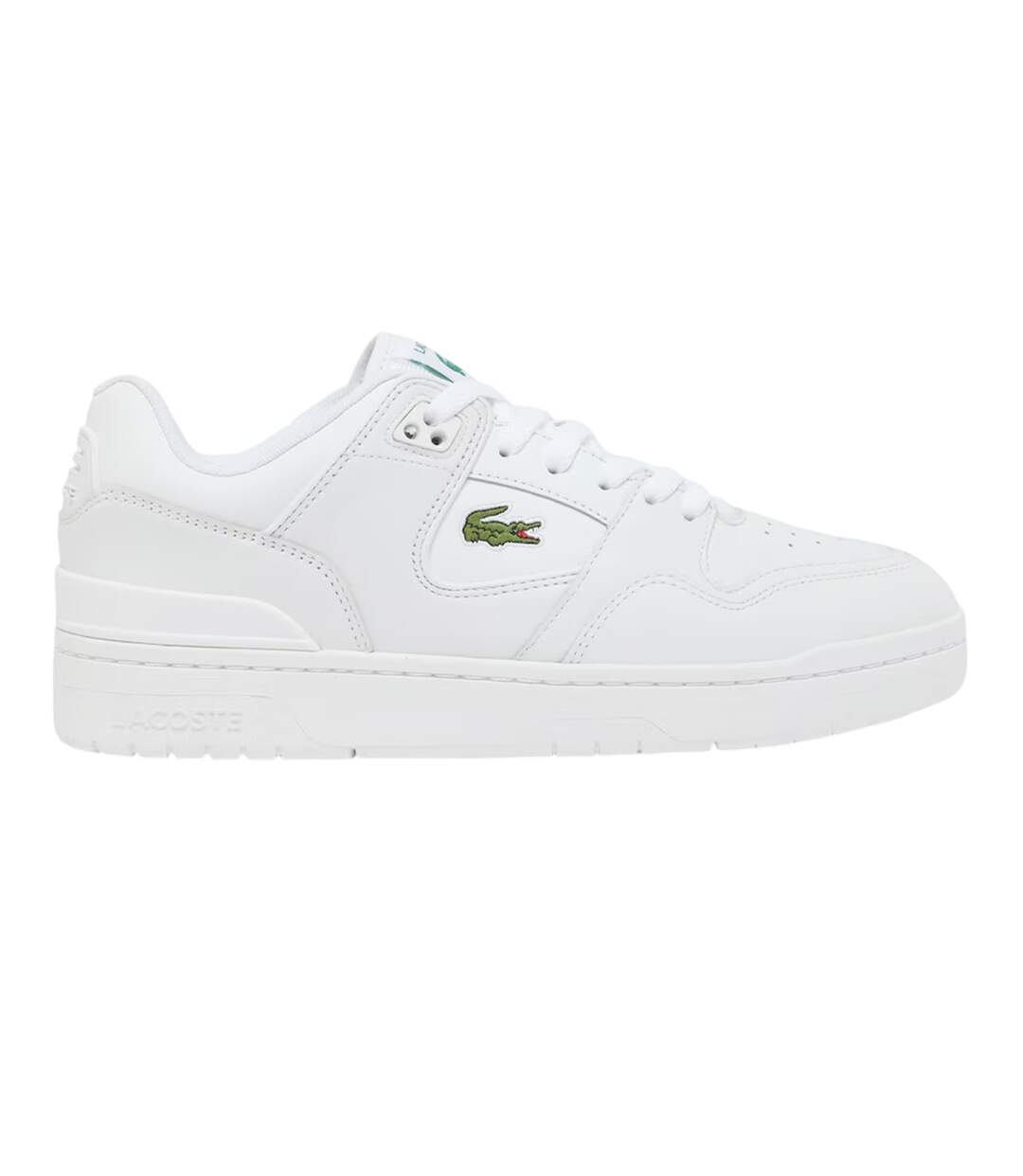 Mens Court Cage Leather Trainers White Lacoste-1
