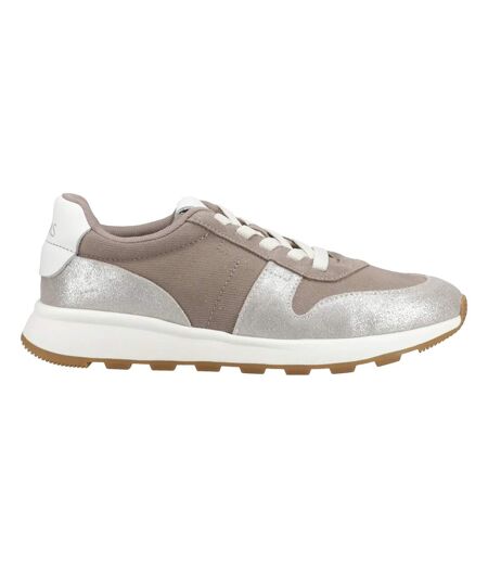 Womens/ladies Trvl Lite Retro Retro Leather Trainers Silver Toms