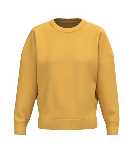 Womens/ladies Crew Neck Sweatshirt Sun Yellow Native Spirit