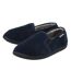 Dunlop - Chaussons homme velours côtelé marine doublés peluche-1