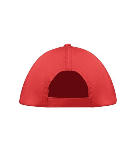 Buzz 5 Panel Baseball Cap Red MidOcean