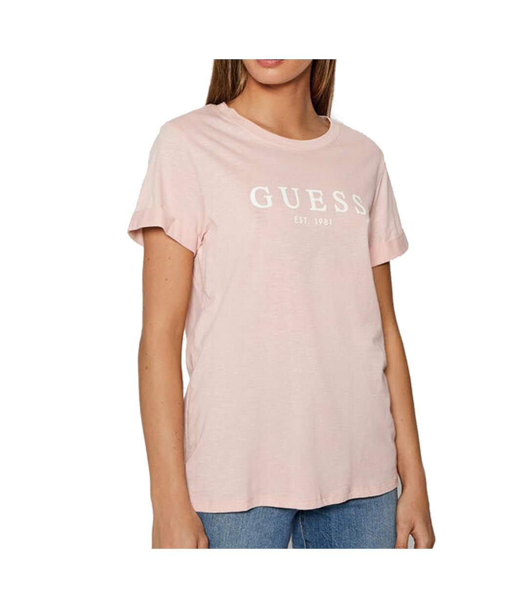 T-shirt Rose Femme Guess 1981-1