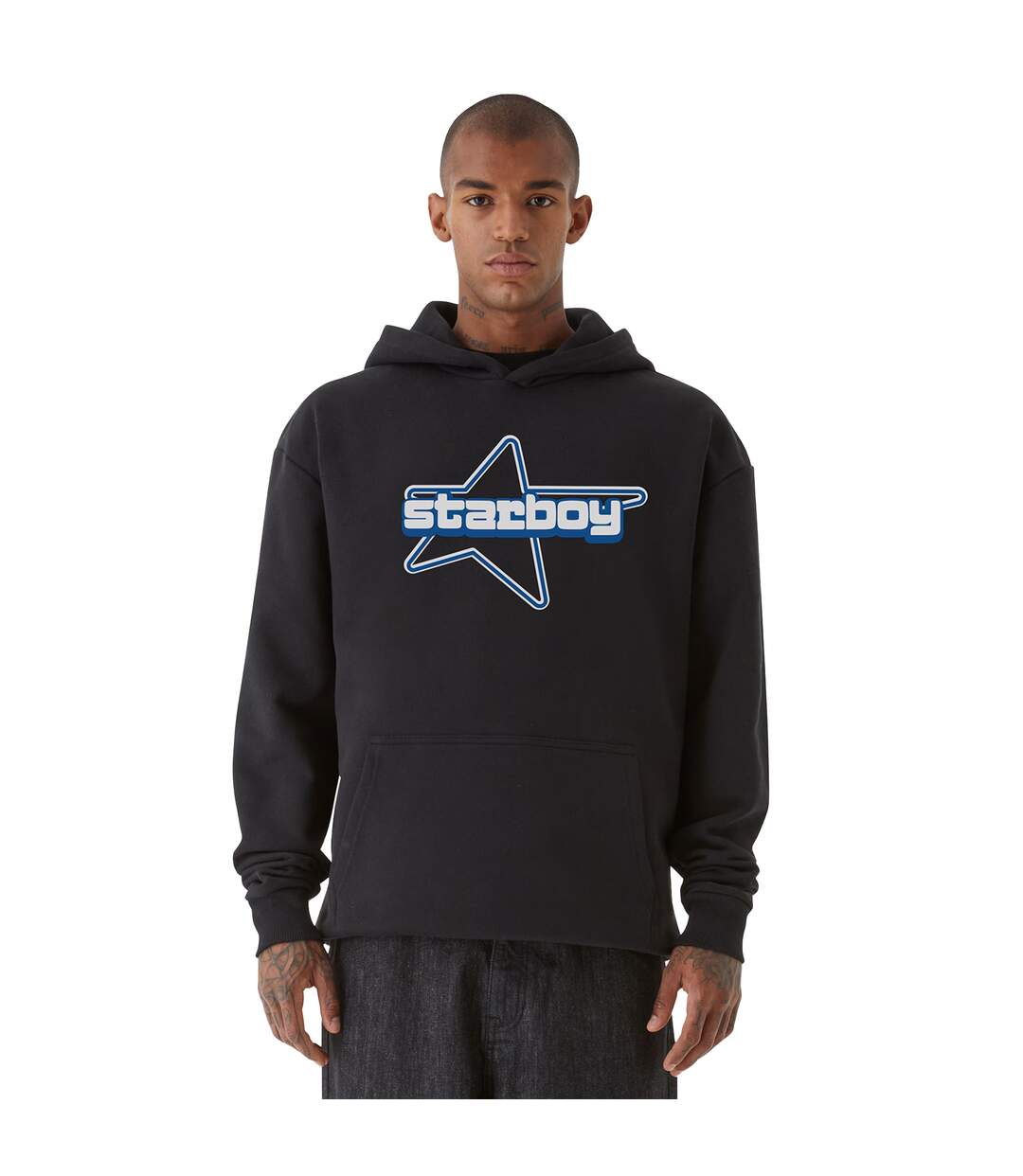 Sweat À Capuche Y2k Starboy Homme Noir 9N1M SENSE-1