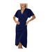 Womens/ladies Polyester Buckle Detail Flutter Wrap Dress Navy AX Paris-4