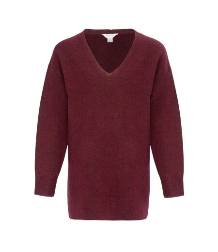 Robe Pull Motif/style Uni Femme Bordeaux Miso