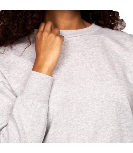 Womens/ladies catalina crew neck crop sweatshirt grey marl Juice