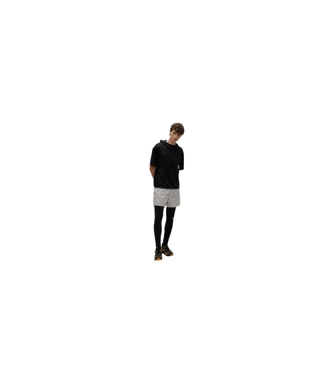 Mens Deeflaty Running Tights Black Hugo-1