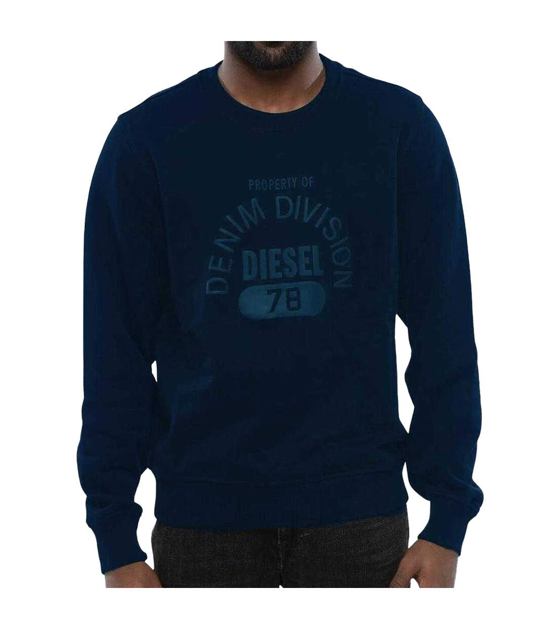 Mens Division Logo Sweatshirt Blue Diesel-4