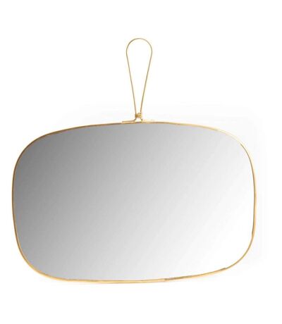 Miroir en verre et métal doré James 30 x 30 cm
