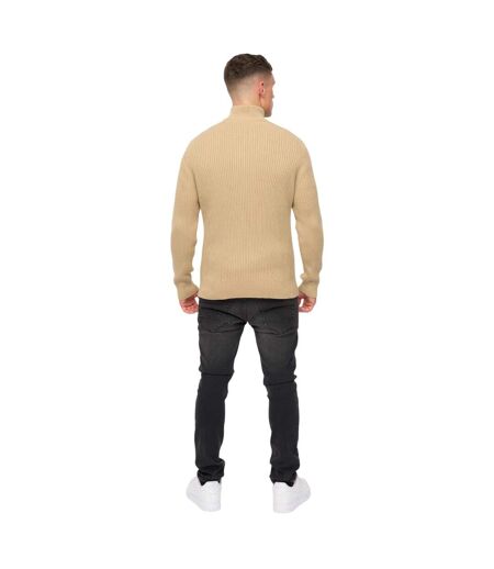 Pull Havaline Homme Beige Gris Crosshatch
