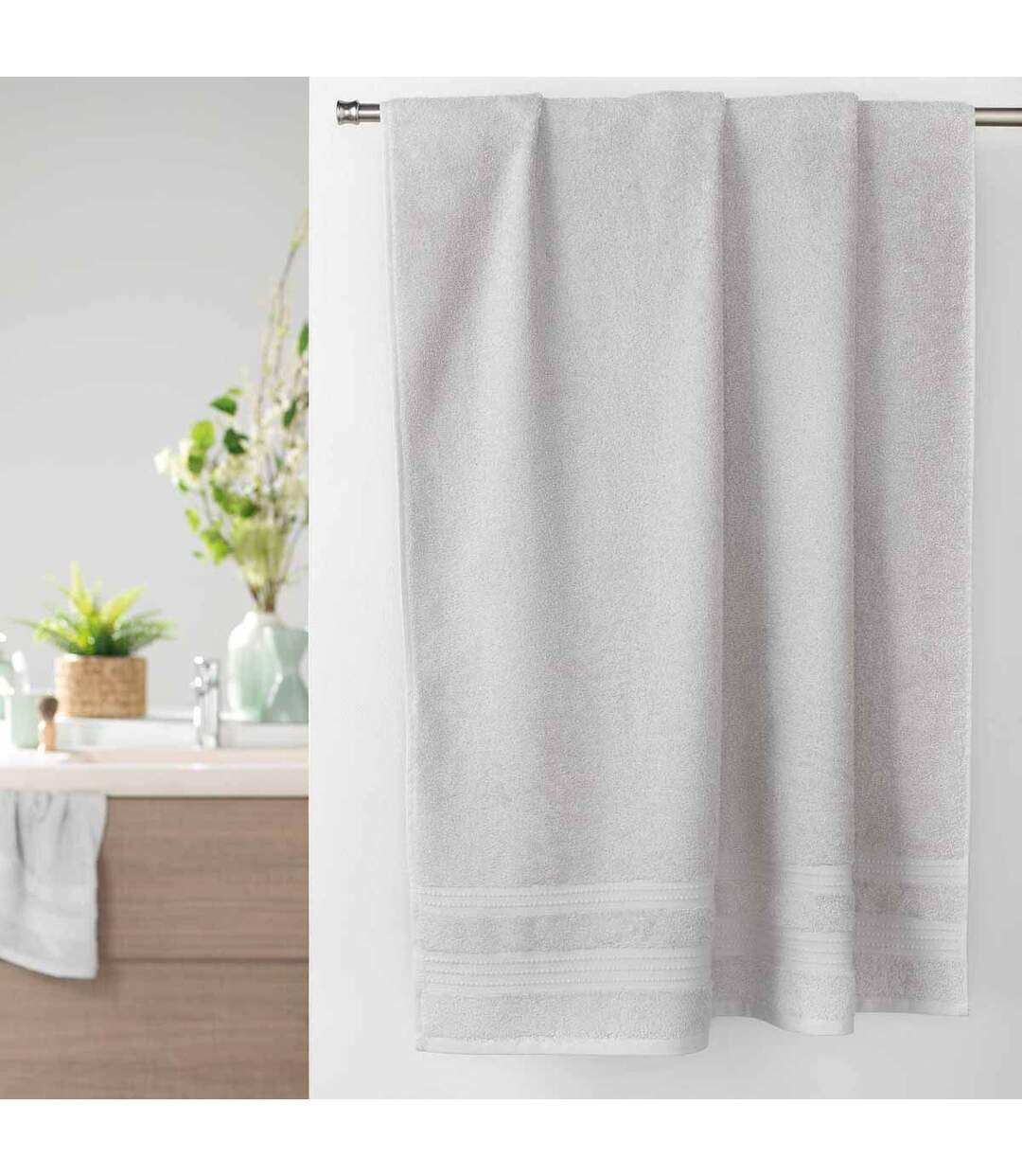 Drap de Bain Excellence 90x150cm Gris Clair-1