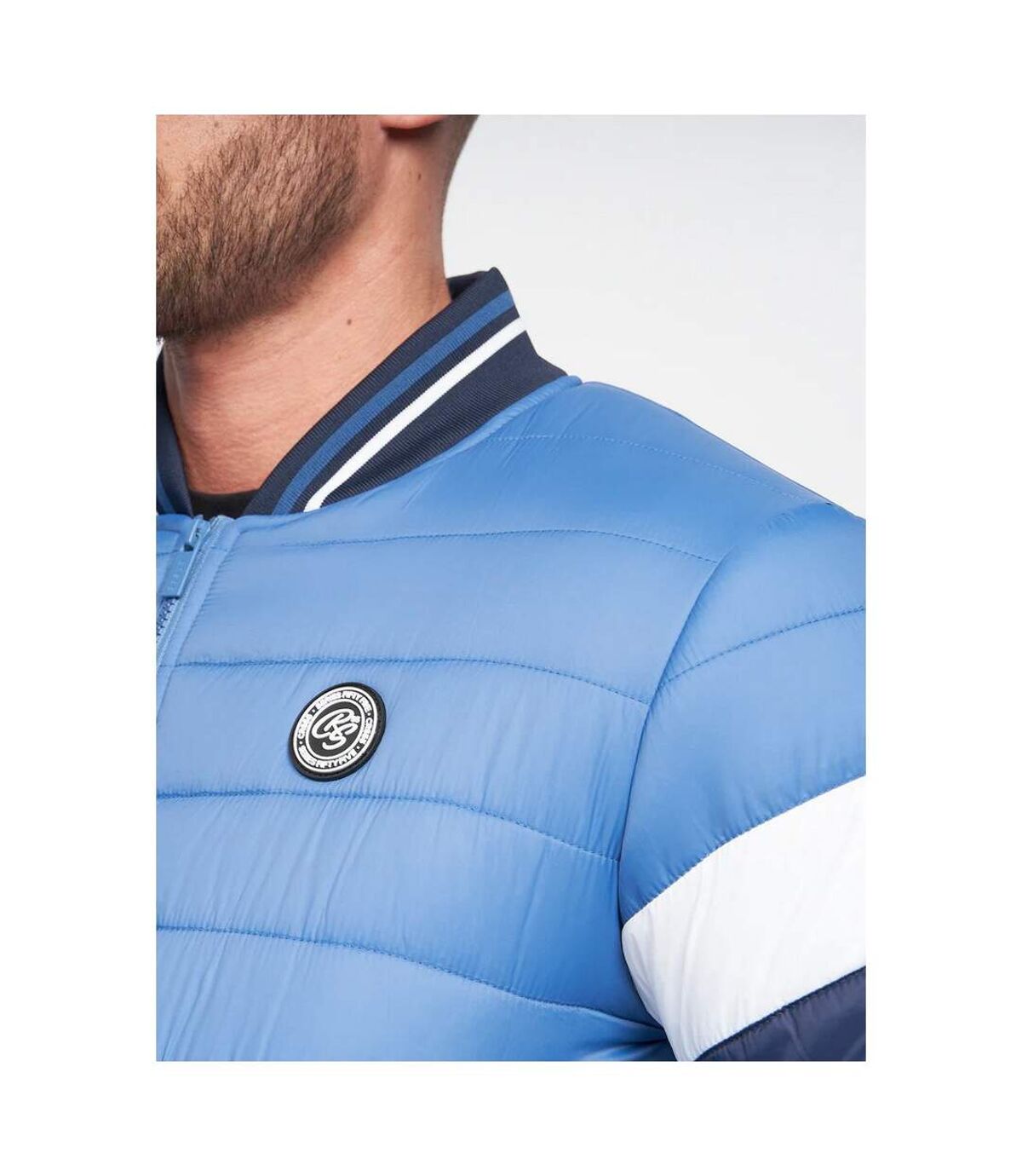 Crosshatch Mens Briski Padded Jacket (Vallarta Blue)