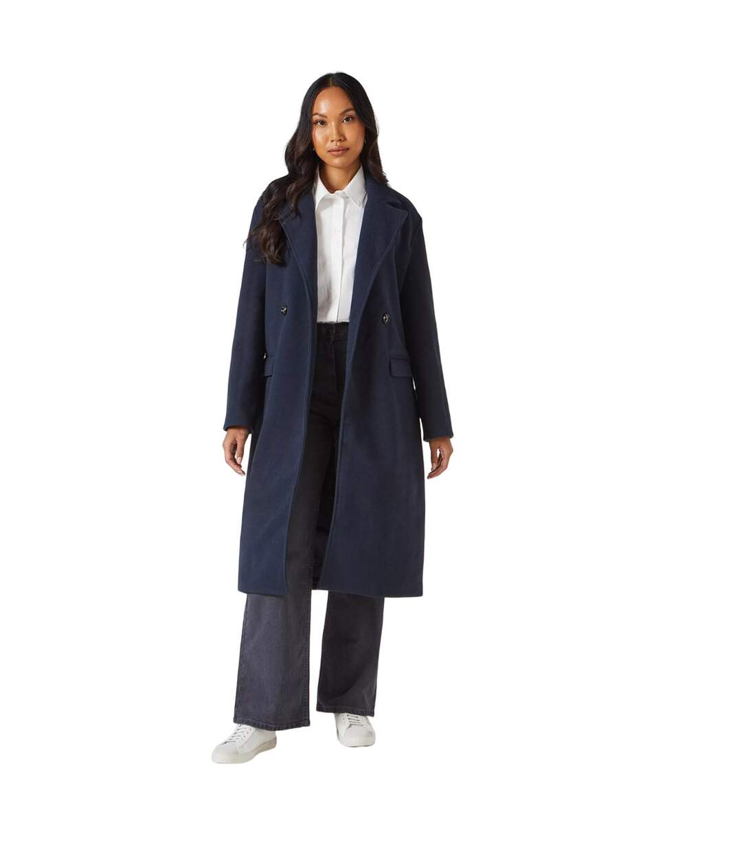 Manteau croisé femme bleu marine Principles