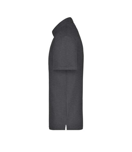 Polo Homme Anthracite Chiné James And Nicholson