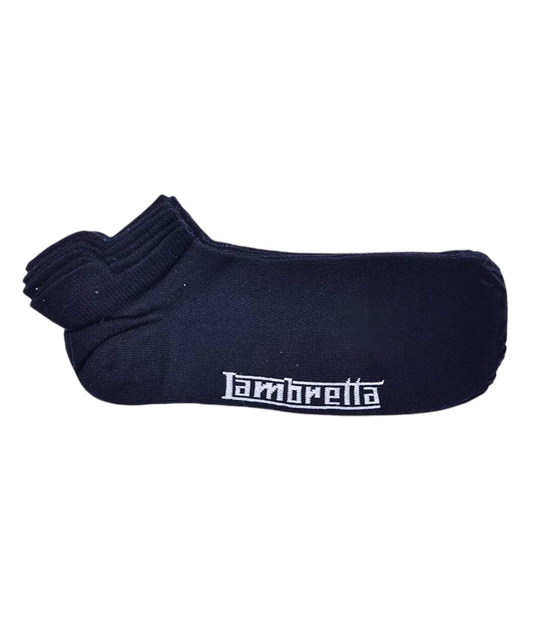Pack Of 3  Mens Trainer Socks  Black Lambretta-2
