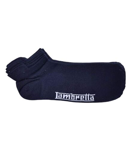 Pack Of 3  Mens Trainer Socks  Black Lambretta