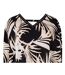 Womens/ladies Leaf Print V Neck Relaxed Fit Blouse Multicoloured Biba-4