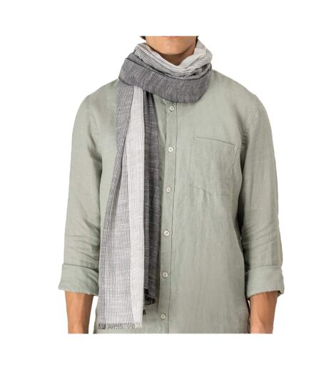 Écharpe Motif/style À Rayures Adulte Taille Unique Gris Spasso