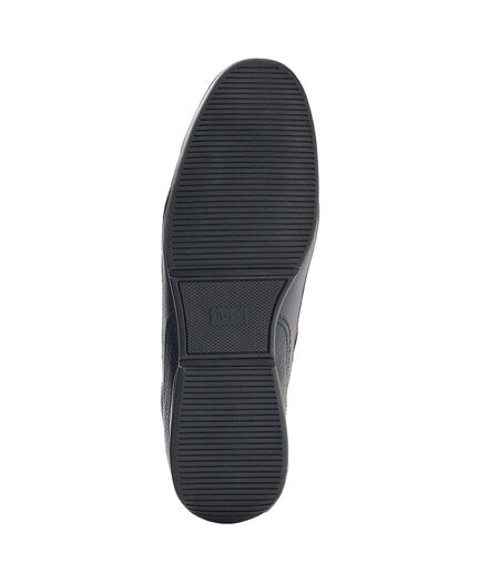Womens/ladies Saturn Leather Low Cut Trainers Dark Blue Boss