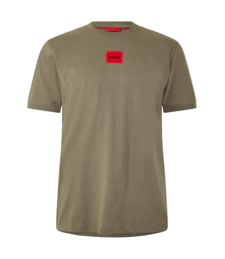 T-shirt Motif/style Logo Sur Poitrine Diragolino Homme Gris Moyen Hugo