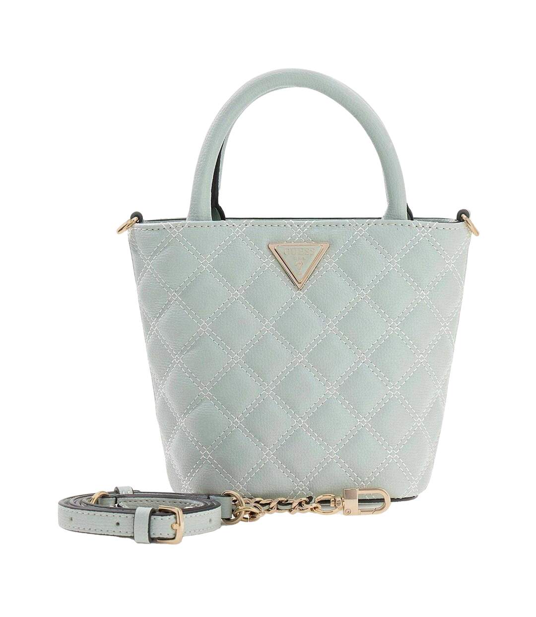 Sac Bandoulière Motif/style Matelassé Giully Femme Taille Unique Turquoise Pâle Guess-1