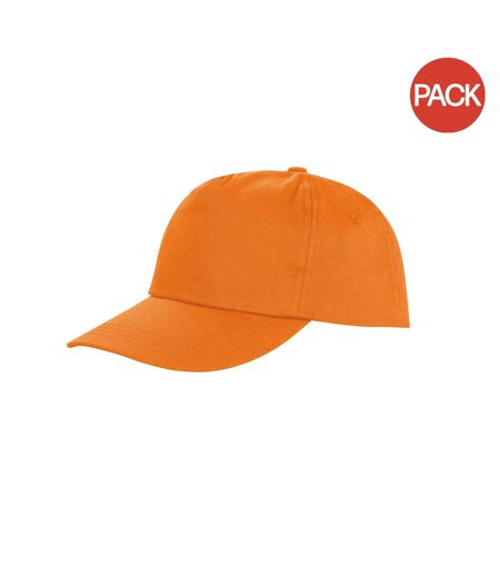 Lot de 2  casquettes houston adulte orange Result