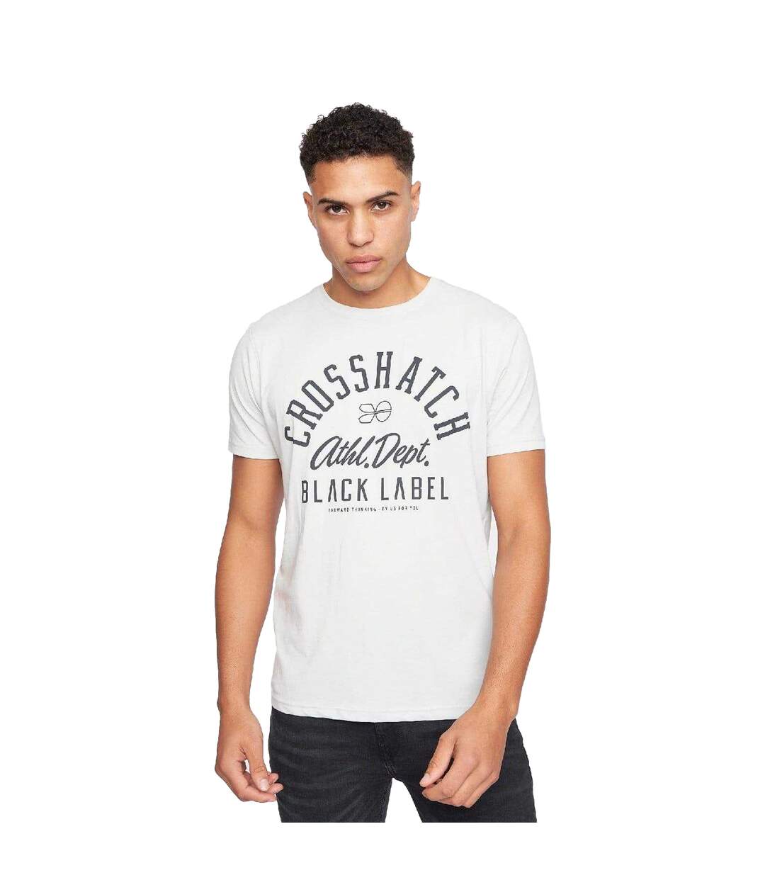 T-shirts Motif/style Imprimé Luckmoore Homme Blanc Noir Bleu Marine Gris Rouge Crosshatch-3