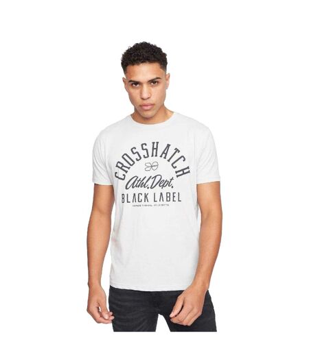 T-shirts Motif/style Imprimé Luckmoore Homme Blanc Noir Bleu Marine Gris Rouge Crosshatch