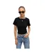T-shirt Motif/style Logo Brodé Femme Noir Hugo-4