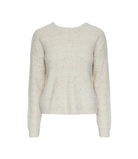 Gilet ecru femme pieces nilja
