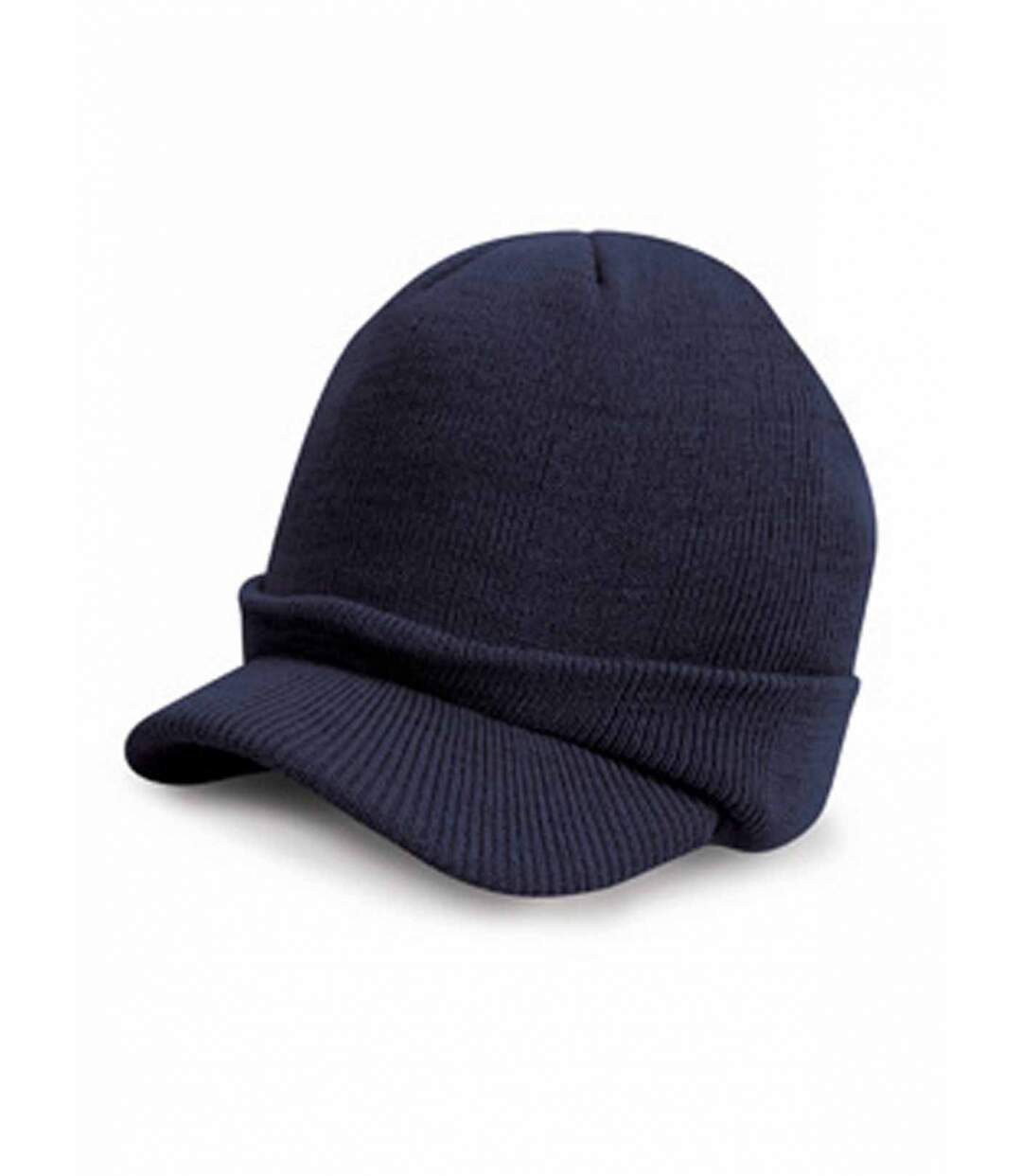 Bonnet casquette tricoté style army urban - RC060X - bleu marine-2