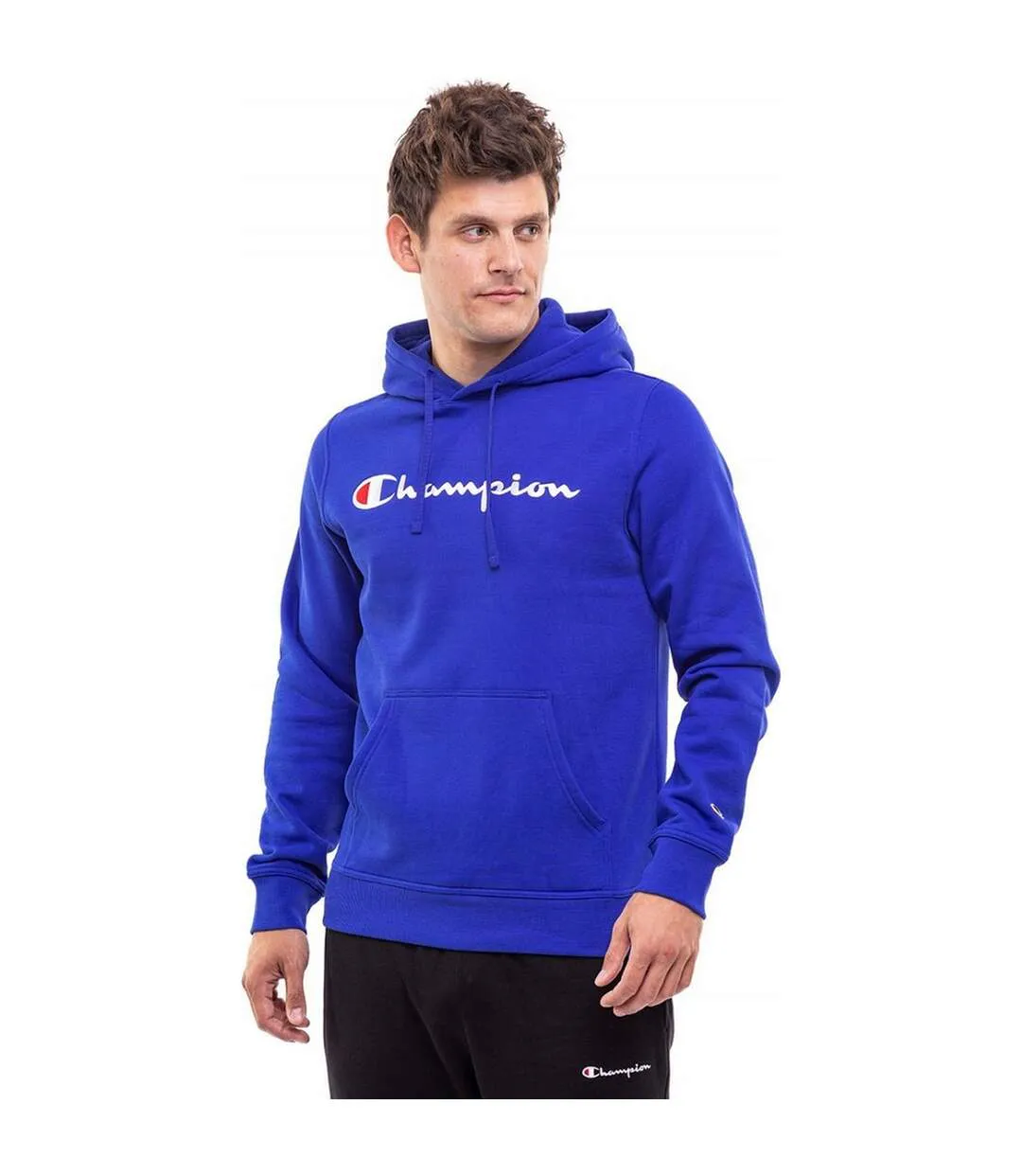 Sweat À Capuche Motif/style Texte Homme Bleu Roi Champion-1