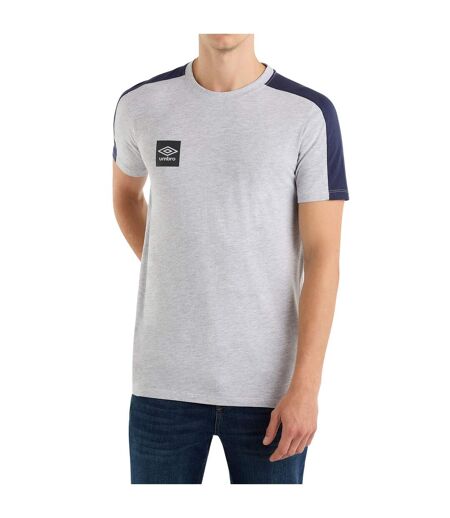 Mens terrace t-shirt light grey marl/peacoat Umbro