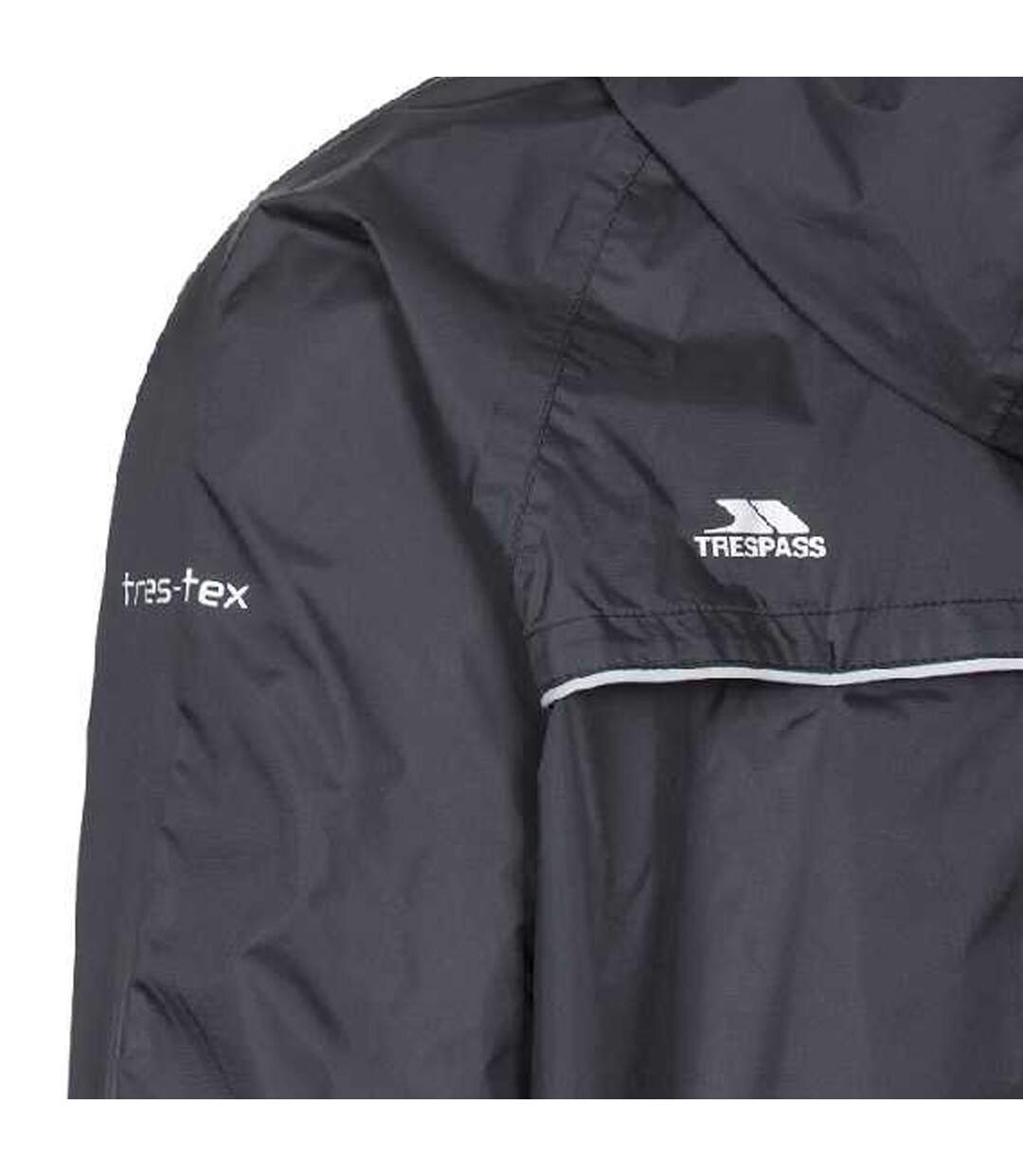 Trespass Qikpac X Unisex Packaway Jacket (Black) - UTTP4773-4