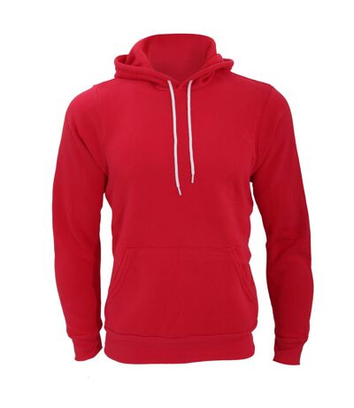Canvas Unisex Pullover Hooded Sweatshirt / Hoodie (Red) - UTBC2598