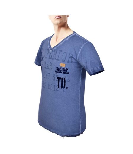 Tee shirt manches courtes homme - Couleur bleu