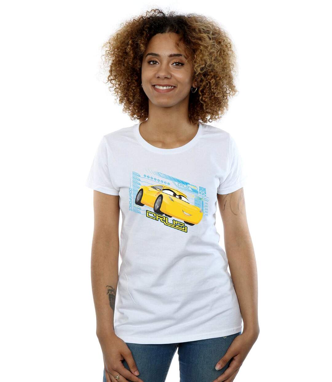 Disney - T-shirt CARS CRUZ RAMIREZ - Femme (Blanc) - UTBI13850-2