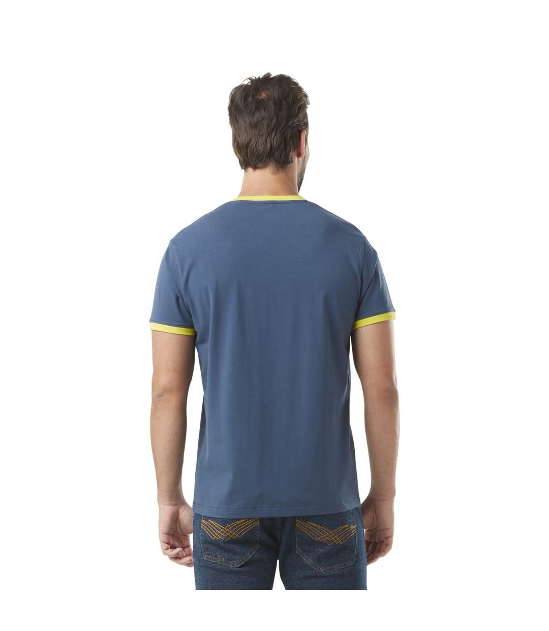 T-shit homme stretch en col V en contraste Blast Vondutch