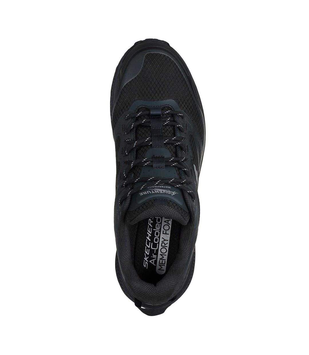 Mens Ridgestar Lace Up Flat Trainers Black Skechers-3