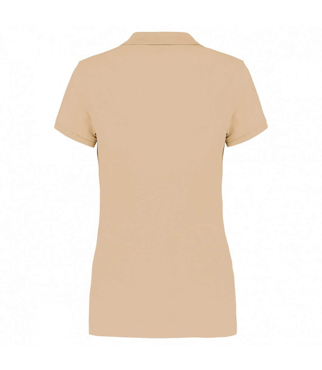 Womens/ladies pique polo shirt light sand Kariban