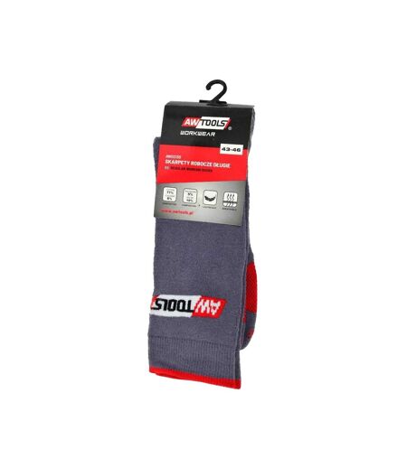 Chaussettes Motif/style Logo Adulte Gris Rouge AW Tools