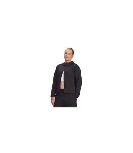 Womens/ladies Unstoppable Two Tone Sweat Jacket Black Under Armour
