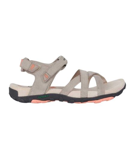 Womens/ladies Salina Leather Walking Sandals Beige Karrimor