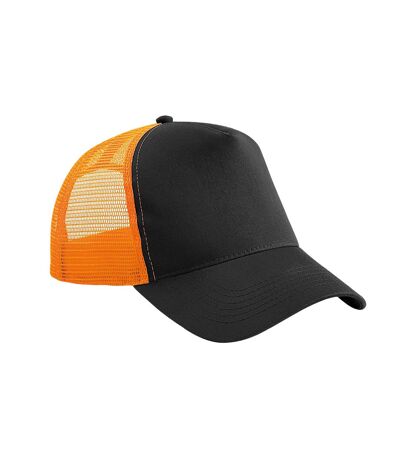 Casquette trucker adulte noir / orange Beechfield