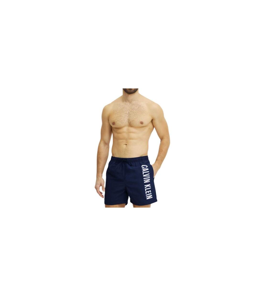 Short De Bain Motif/style Logo Homme Bleu Marine Calvin Klein-1