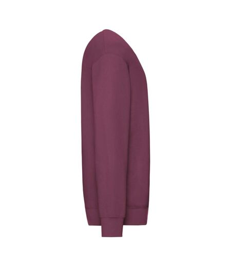 Sweat Manches Cousues Adulte Bordeaux Chiné Fruit Of The Loom