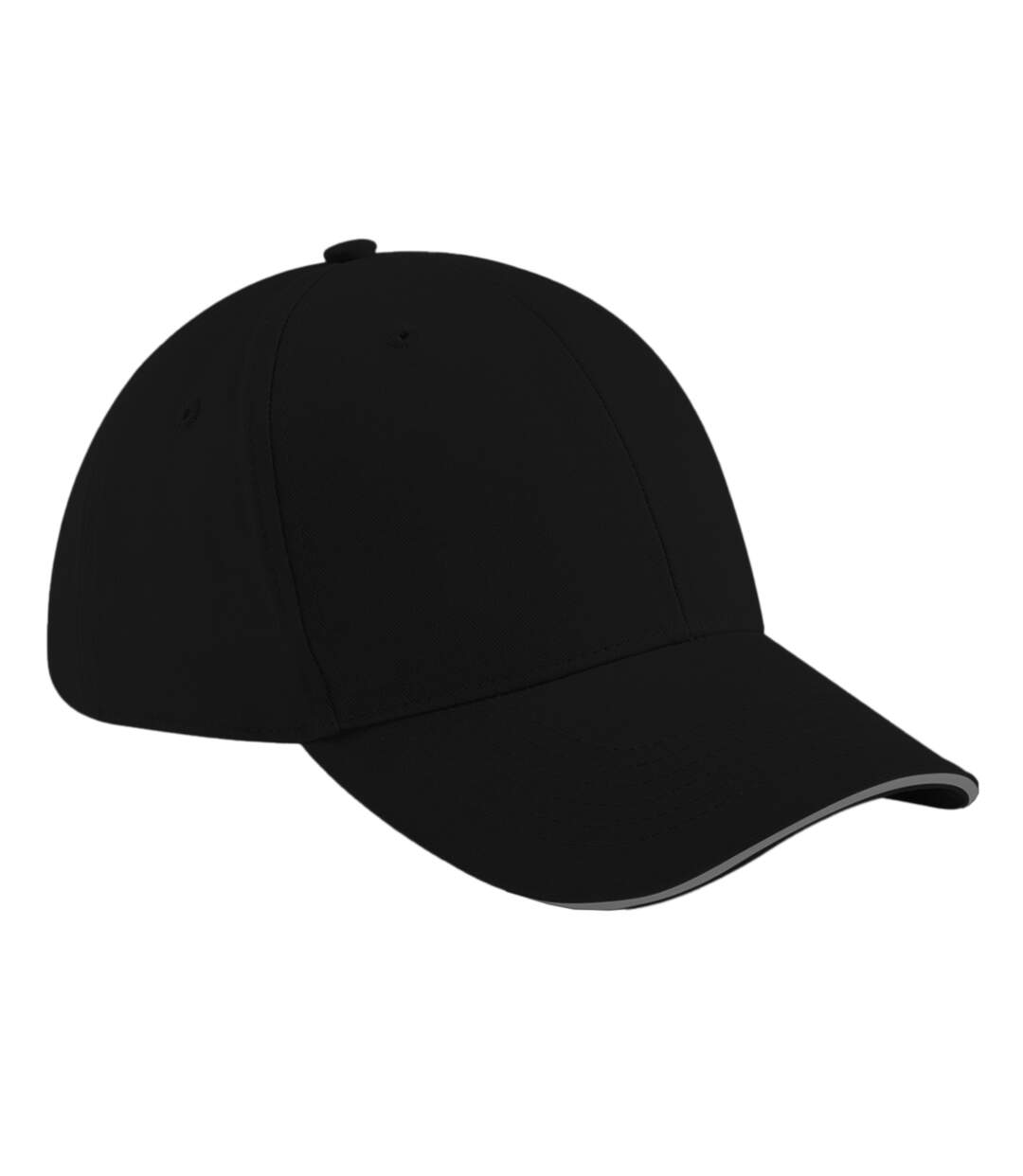 Beechfield Adults Unisex Athleisure Cotton Baseball Cap (Black/Graphite) - UTBC3433-1
