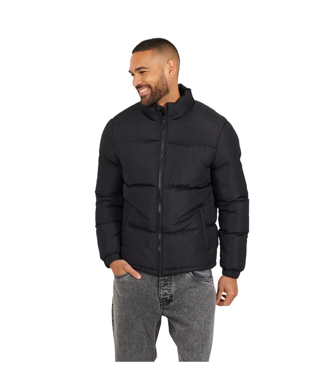 Doudoune Matelassée Homme Noir Brave Soul-2