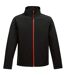 Regatta Standout Mens Ablaze Printable Softshell Jacket (Black/Classic Red)