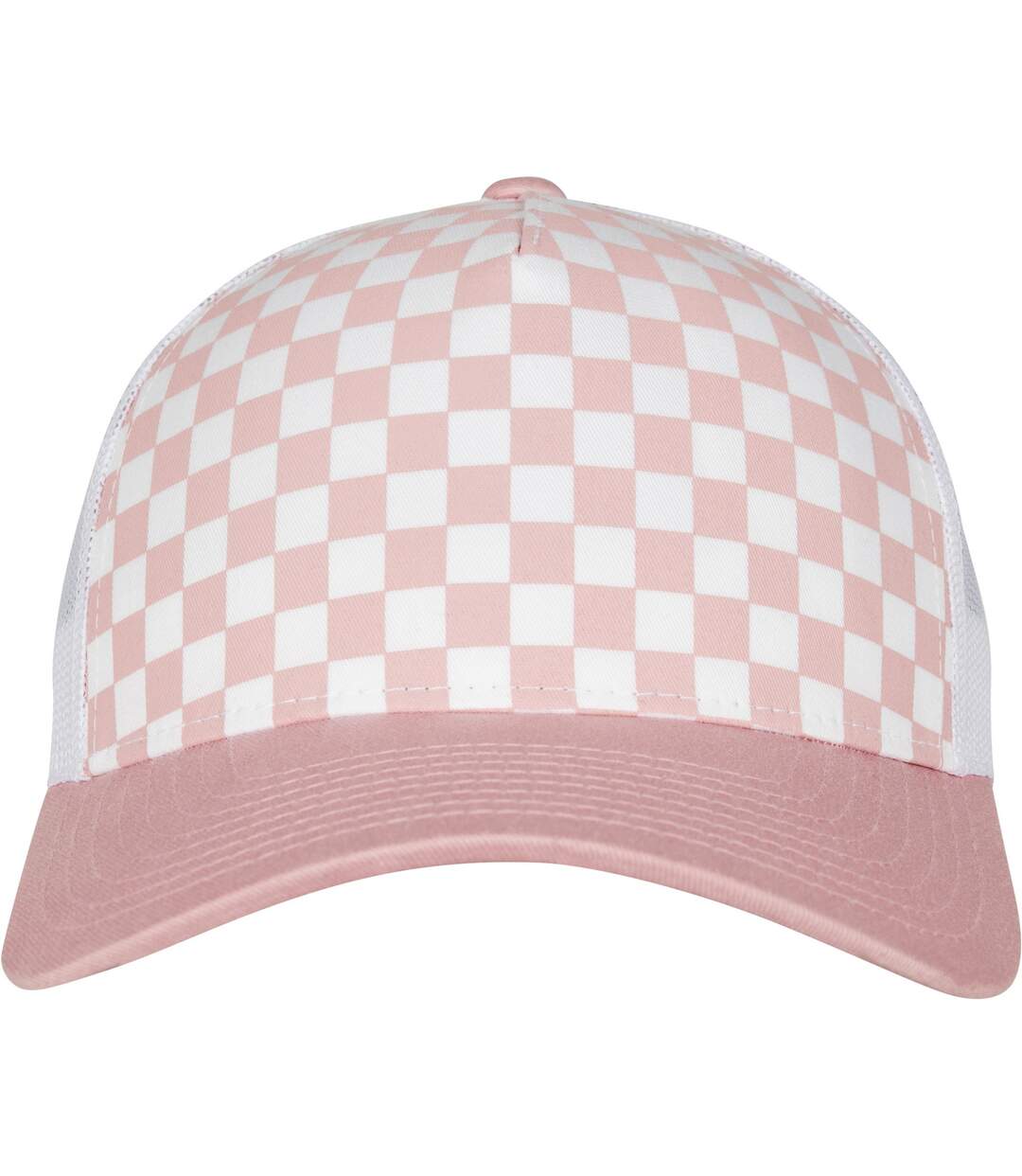 Casquette trucker flexfit rose clair / blanc Yupoong-4